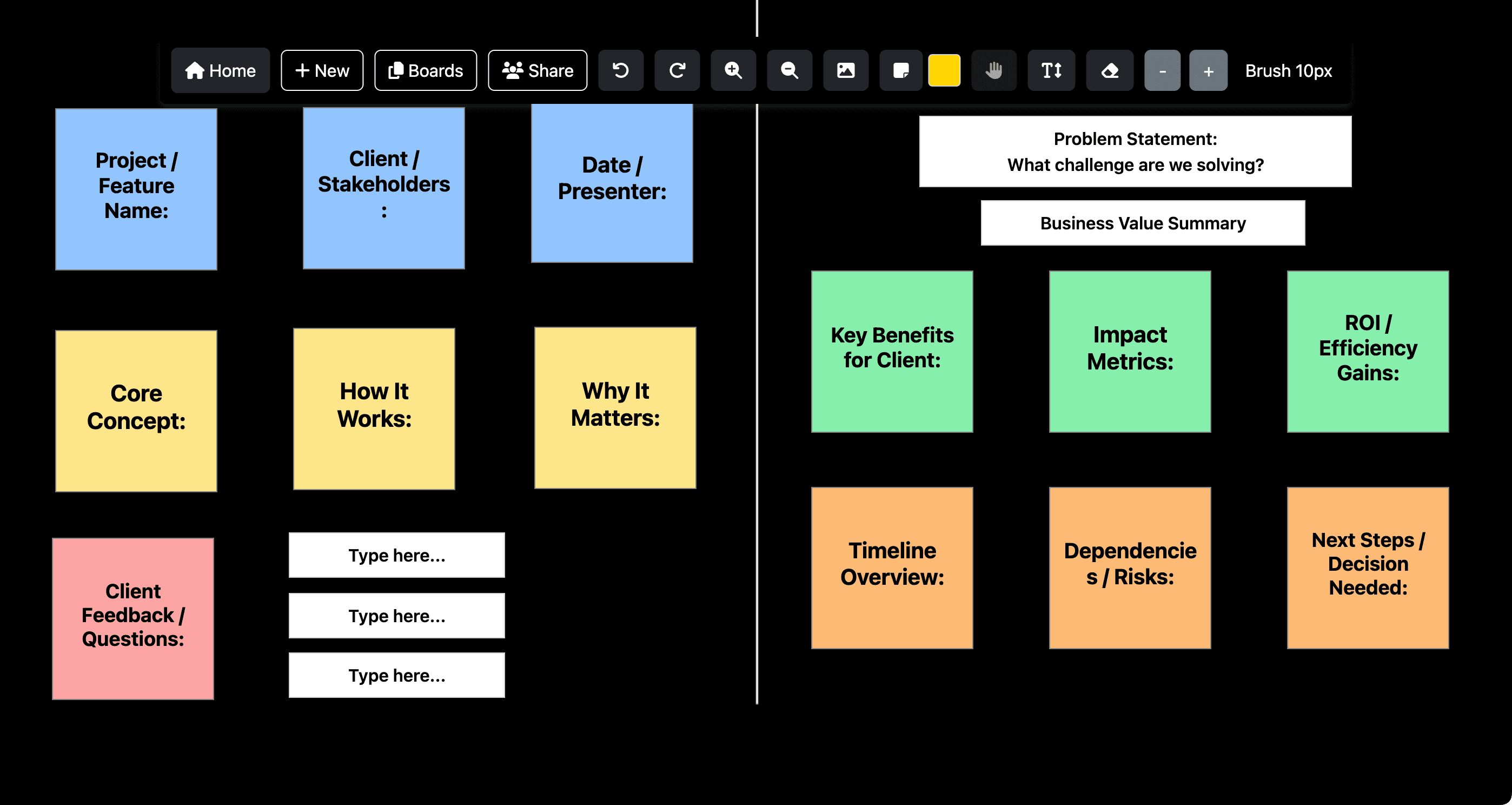 Client Presentation Board template preview